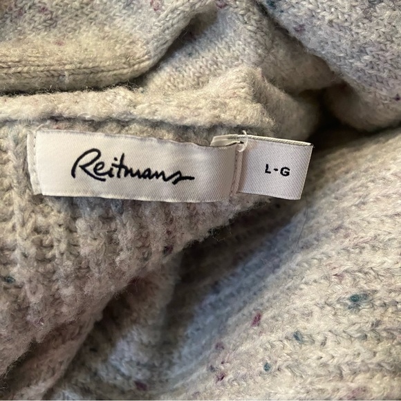 🛍️3/$30 Reitmans women’s grey oversized open cardigan sweater in size large - Picture 5 of 7